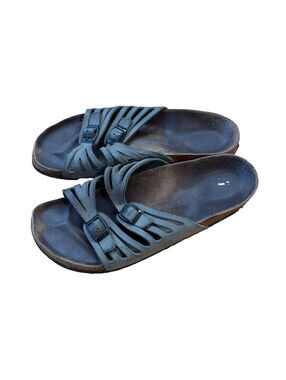 Birkenstock Granada Women's Size 8 Slip On Buckle Slide Sandals Dark Gray
